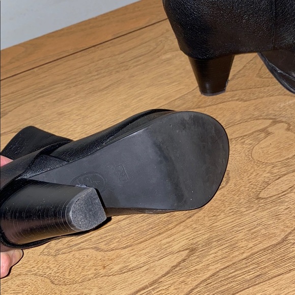 Black Leather Platform Booties by Ash - Picture 3 of 4